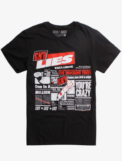 gnr lies t shirt